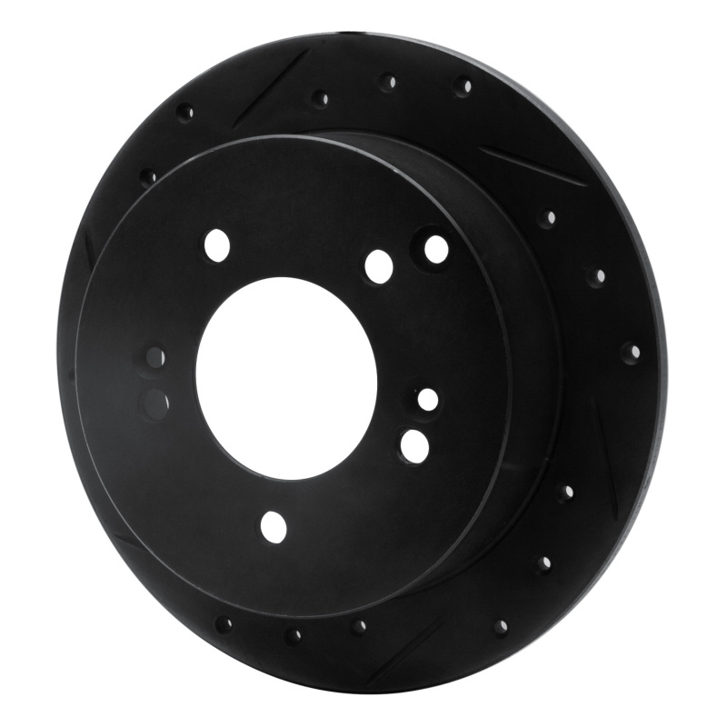 Hyundai XG300 Brake Rotor (1) - Rear Left - R1 Concepts - Drilled & Slotted - Black - `01-`10